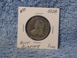 1828 LARGE BUST QUARTER F