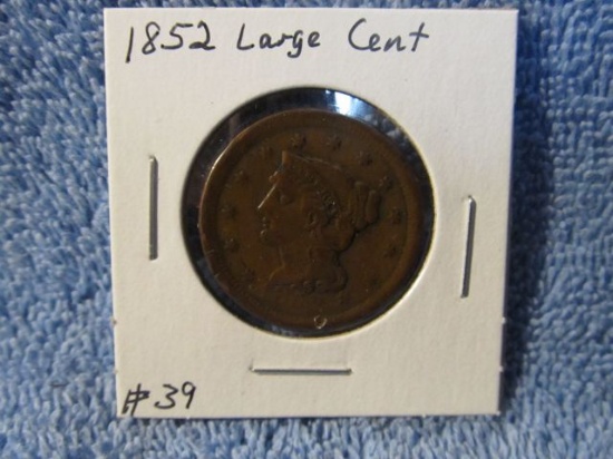 1852 LARGE CENT VF