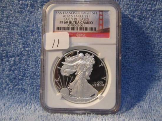 2012S SILVER EAGLE NGC PF69 ULTRA CAMEO EARLY RELEASES