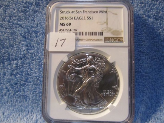 2016(S) SILVER EAGLE NGC MS69