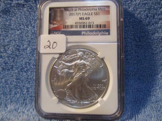2017(P) SILVER EAGLE NGC MS69
