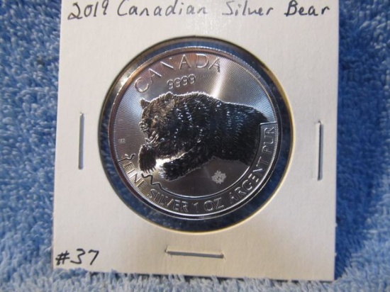 2019 CANADIAN SILVER GRIZZLEY BEAR BU