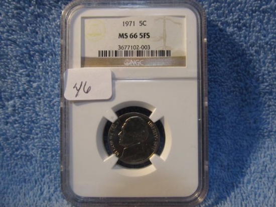 1971 JEFFERSON NICKEL NGC MS66 5FS