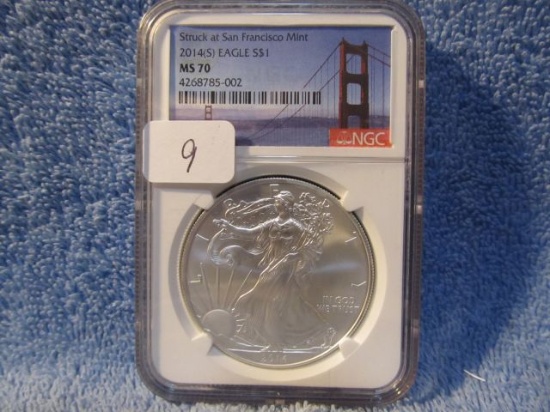 2014(S) SILVER EAGLE NGC MS70