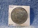 1925 PEACE DOLLAR AU-CLEANED