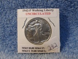 1942 WALKING LIBERTY HALF AU