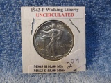 1943 WALKING LIBERTY HALF BU