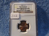 2000 LINCOLN CENT NGC MS64 RD MINT ERROR BROADSTRUCK-MULTISTRUCK