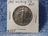 1941 WALKING LIBERTY HALF AU