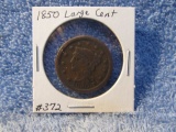 1850 LARGE CENT VF