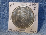 1889S MORGAN DOLLAR AU+