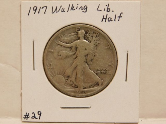 1917 WALKING LIBERTY HALF VG