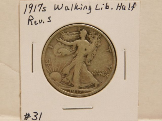 1917S REV. WALKING LIBERTY HALF F