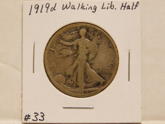 1919D WALKING LIBERTY HALF G