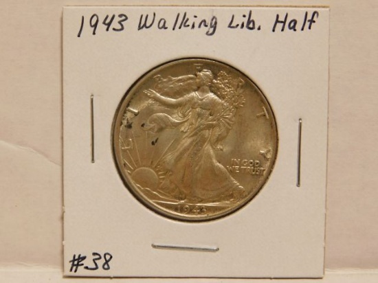 1943 WALKING LIBERTY HALF BU