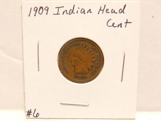 1909 INDIAN HEAD CENT XF
