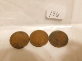3-1909 INDIAN HEAD CENTS