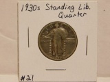 1930S STANDING LIBERTY QUARTER F