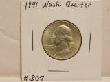 1941 WASHINGTON QUARTER AU+