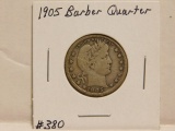 1905 BARBER QUARTER (A BETTER DATE) VF