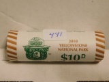 ROLL OF 40-2010D YELLOWSTONE NATIONAL PARK QUARTERS IN BANK ROLL BU