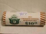ROLL OF 40-2011D CHICKASAW NATIONAL PARK QUARTERS IN BANK ROLL BU