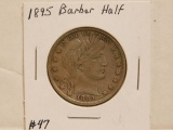 1895 BARBR HALF F+