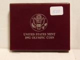 1992 U.S. OLYMPIC COM. SILVER DOLLAR PF