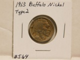 1913 TYPE-2 BUFFALO NICKEL F