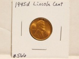 1945D LINCOLN CENT BU
