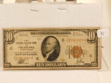 1929 $10. NATIONAL CURRENCY NOTE PHILADELPHIA, PA.