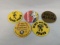 Lot of 5 3 Inch Pittsburgh Steelers 1970's Pinback Buttons