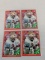 Lot of 4 1989 Pro Set Deion Sanders Rookie Cards