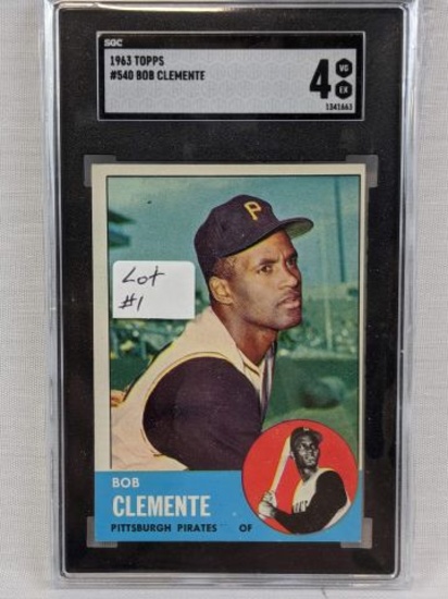 1963 Topps Roberto Clemente Graded SGC 4