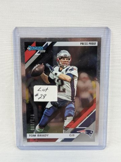 2019 Donruss Tom Brady Press Proof Serial Number 71/100