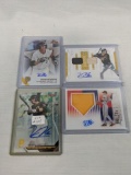 Lot of 4 Kevin Newman Auto cards and Auto Jersey Cards