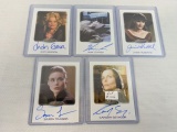 Lot of 5 different Women Of Star Trek  Autograph Cards