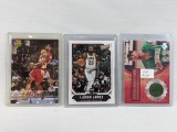 Lot of 3 LeBron James Basketball Cards incl. Court Card