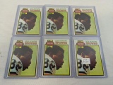 Lot of 6 1979 Topps Ozzie Newsome Rookie Cards Browns