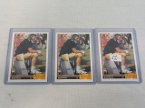 Lot of 3 1991 Upper Deck Brett Favre Rookie Cards