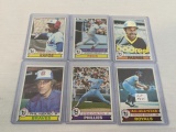 Lot of 6 1979 Topps Baseball Stars Brett Carlton Bench plus