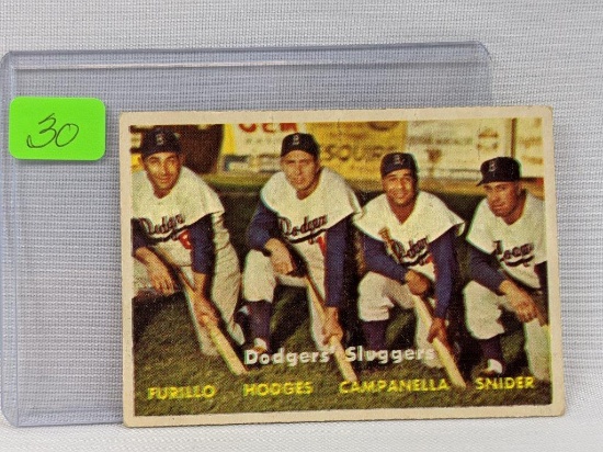 1957 Topps Dodgers Sluggers