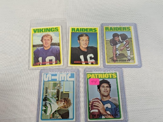 1972 Topps football lot of 5 with rookies