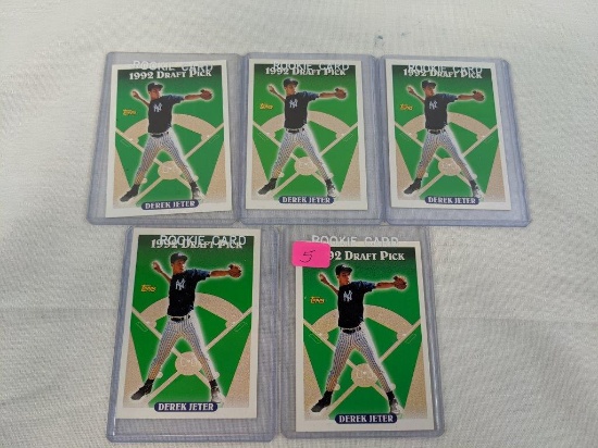 Derek Jeter rookie card lot of 5