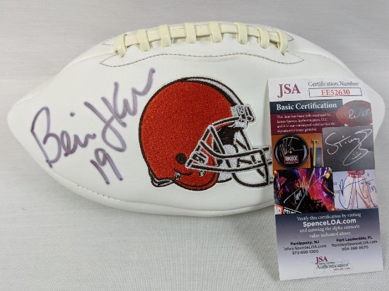 Bernie Kosar signed football, JSA