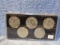 1971S-76S 5-PIECE SILVER IKE DOLLAR SET IN HOLDER BU