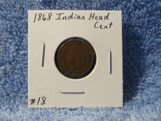 1868 INDIAN HEAD CENT AU