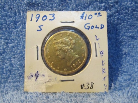 1903S $10. LIBERTY HEAD GOLD PIECE XF