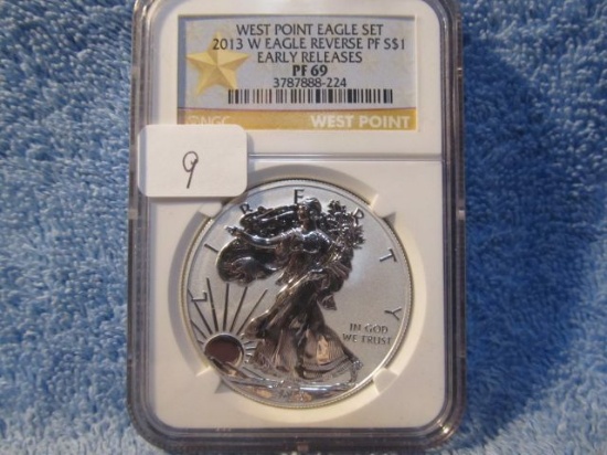 2013W SILVER EAGLE NGC PF69 REV. PROOF EARLY RELEASES