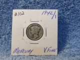 1942/1 MERCURY DIME VF